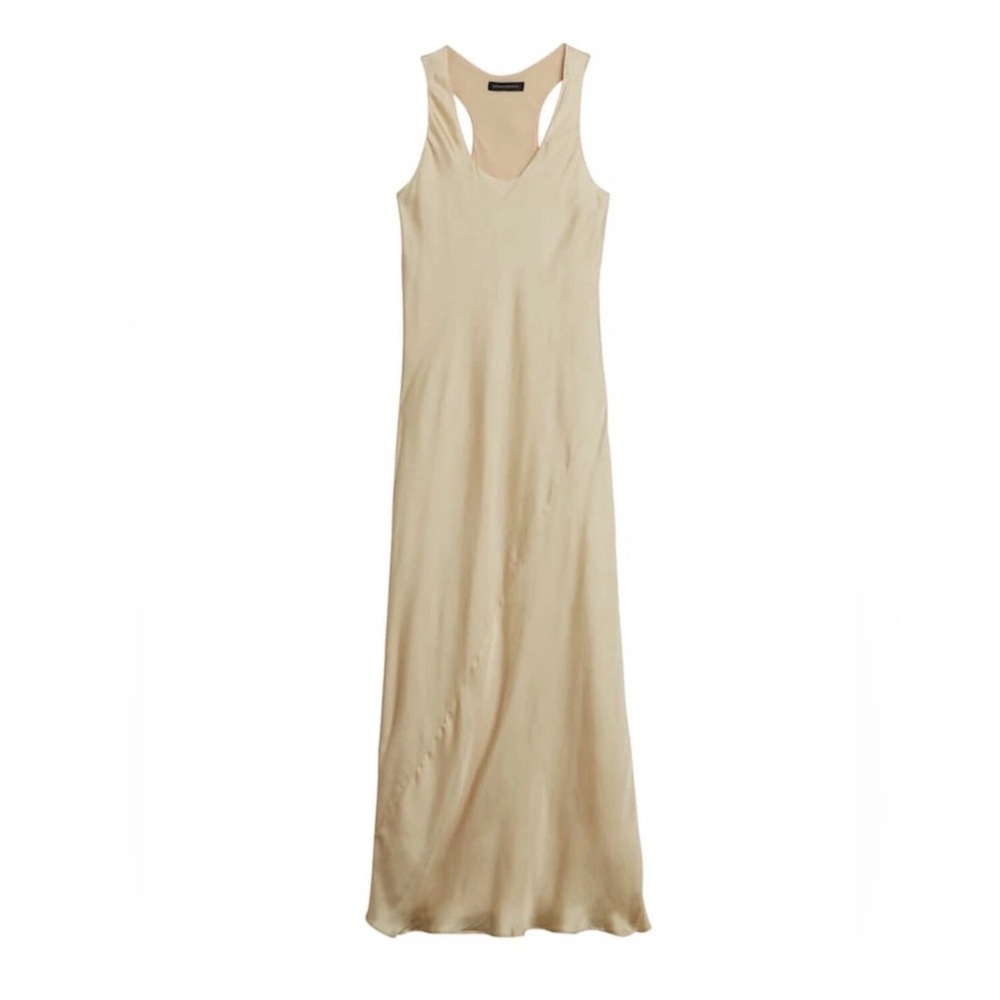 Banana Republic Cream Racerback Maxi Dress